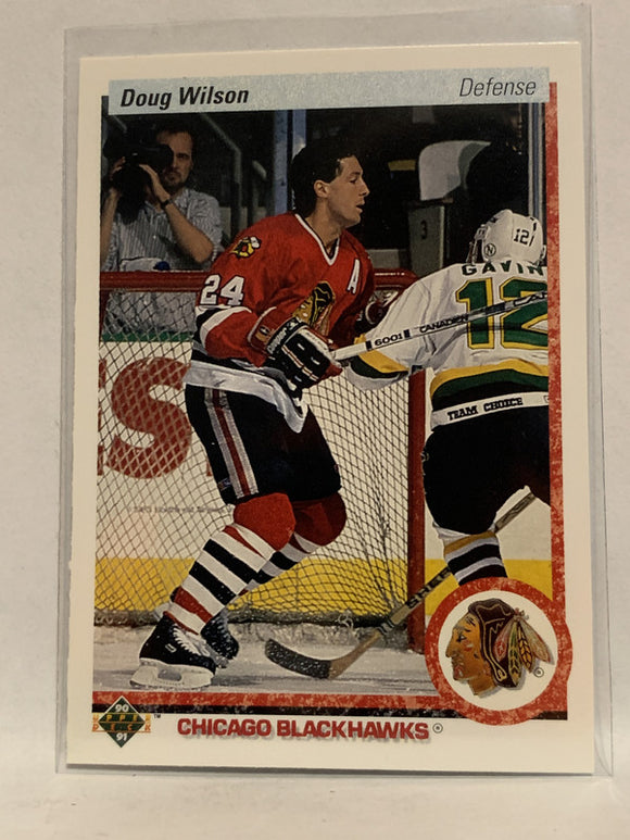 #223 Doug Wilson Chicago Blackhawks 1990-91 Upper Deck Hockey Card NHL