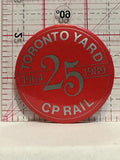 Toronto Yard 25th 1964 1989 CP Rail Button Pinback
