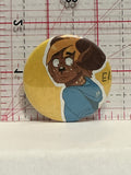 Cartoon Dog Boy Character Button Pinback