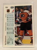 #116 Kjell Samuelsson Philadelphia Flyers 1990-91 Upper Deck Hockey Card NHL
