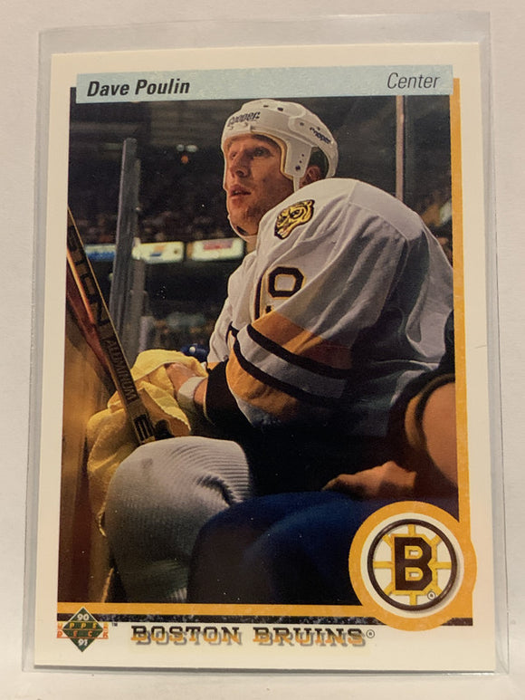 #177 Dave Poulin Boston Bruins 1990-91 Upper Deck Hockey Card NHL