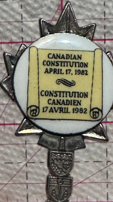 Canadian Constitution April 1982 Silver Plated  Souvenir Spoon