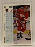 #113 John Chabot Detroit Red Wings 1990-91 Upper Deck Hockey Card NHL