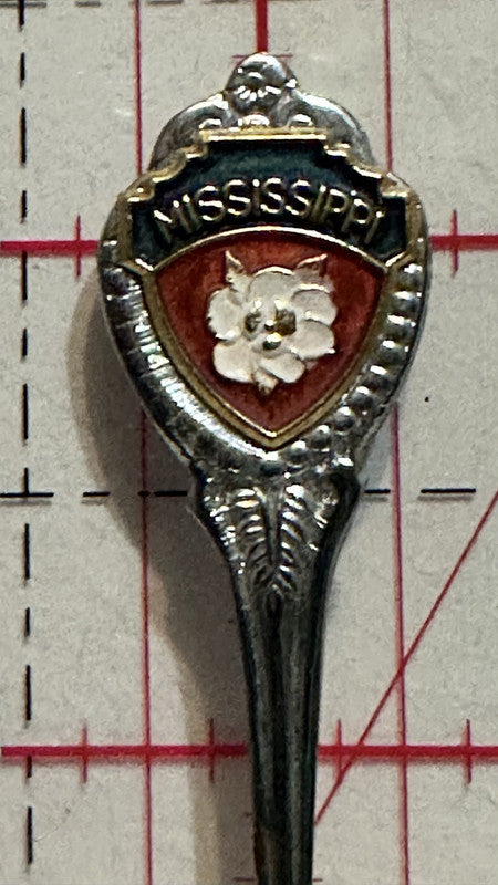 Mississippi Flower Mississippi Souvenir Spoon