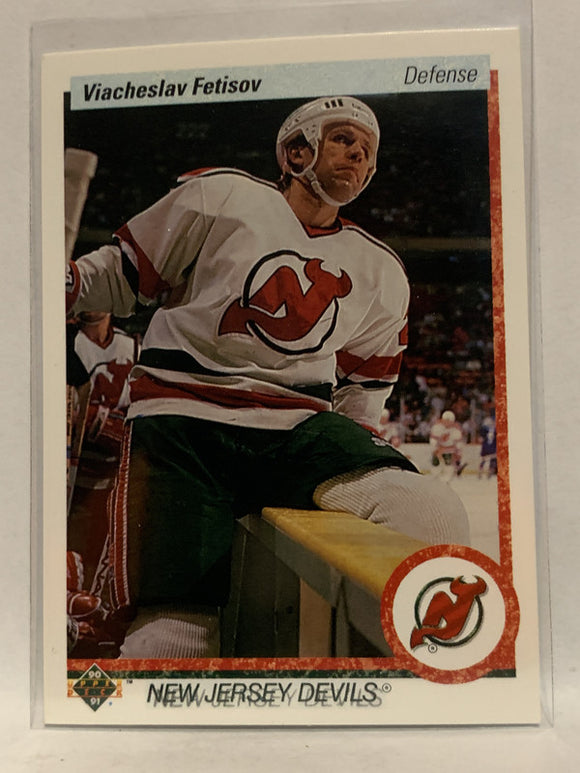 #176 Viacheslav Fetisov New Jersey Devils 1990-91 Upper Deck Hockey Card NHL