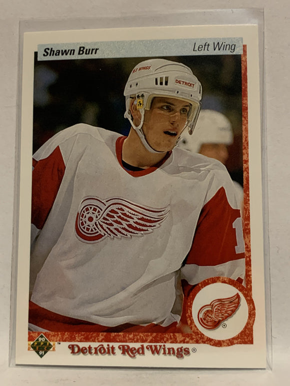 #111 Shawn Burr Detroit Red Wings 1990-91 Upper Deck Hockey Card NHL