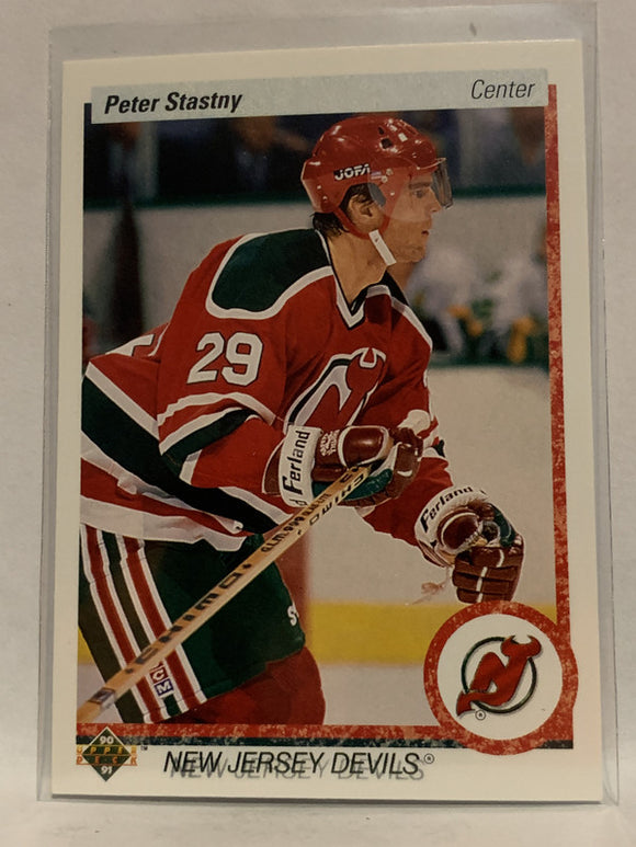 #163 Peter Stastny New Jersey Devils 1990-91 Upper Deck Hockey Card NHL