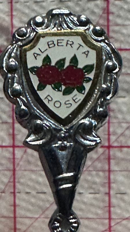 Alberta Wild Rose  Souvenir Spoon