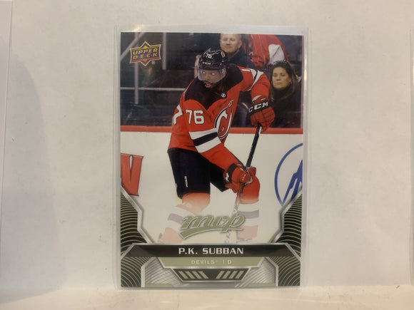 #150 P.K. Subban New Jersey Devils 2020-21 Upper Deck MVP Hockey Card MJ