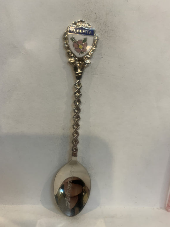 Lethbridge Alberta Wild Rose Alberta Souvenir Spoon