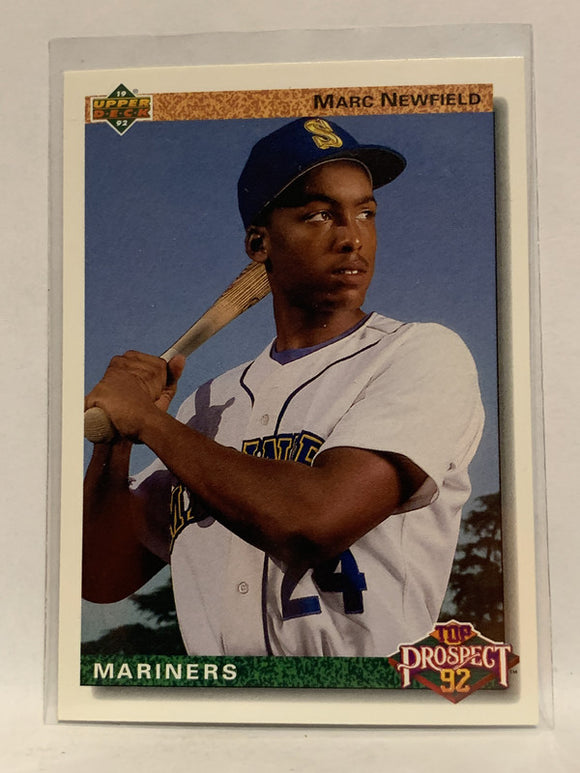 #64 Marc Newfield Seattle Mariners 1992 Upper Deck Baseball Card MLB