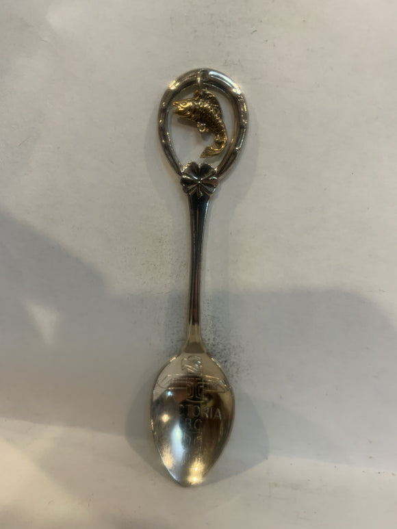 Victoria BC Totem Pole Salmon Souvenir Spoon