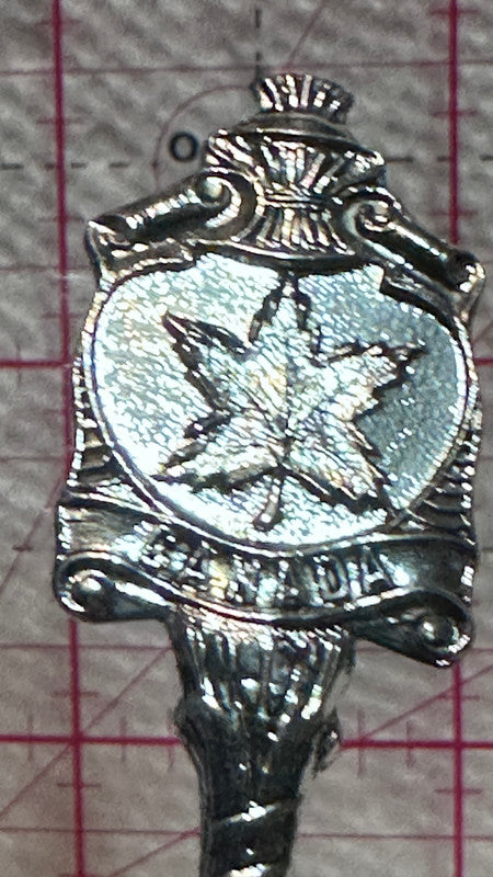 Peace River Alta Alberta Canada Maple Leaf  Souvenir Spoon