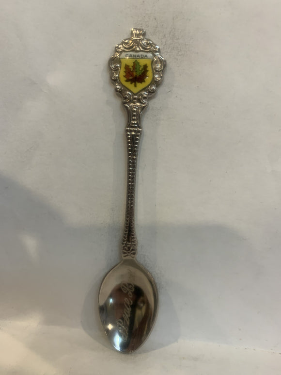 Peace River BC Canada Maple Leaf Souvenir Spoon