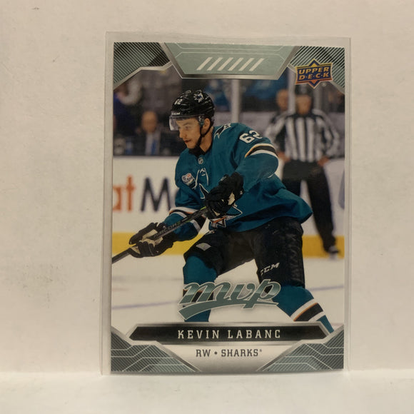#196 Kevin Labanc San Jose Sharks 2019-20 Upper Deck MVP Hockey Card KZ