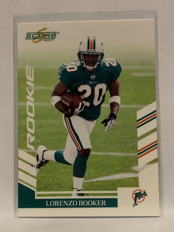 #343 Lorenzo Booker Miani Dolphins 2007 Score Football Card NFL