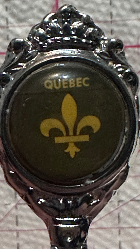 Quebec Fleur De Li Silver Plated  Souvenir Spoon
