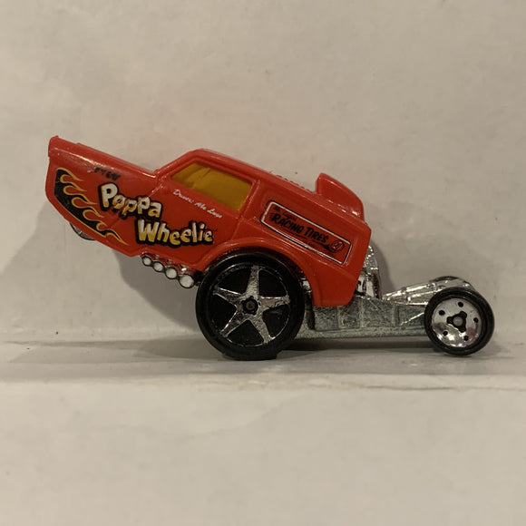 Red Poppa Wheelie BD690 ©2013 Hot Wheels Diecast Car FF
