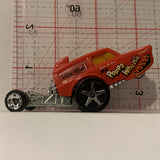 Red Poppa Wheelie BD690 ©2013 Hot Wheels Diecast Car FF