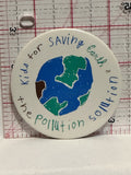Kids for Saving Earth the Pollution Solution Button Pinback