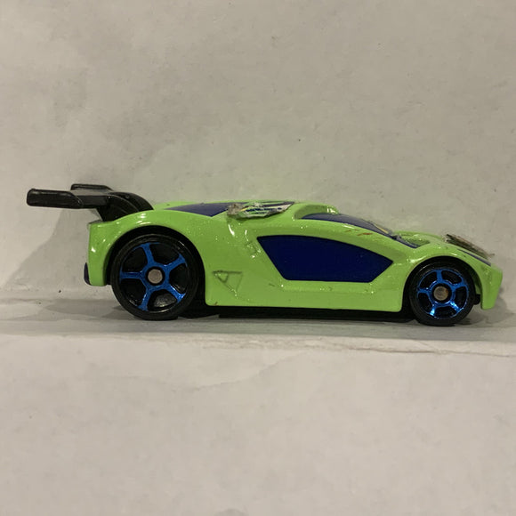 Green Mcdonalds Stock Racer ©2009 Hot Wheels Diecast Car FF