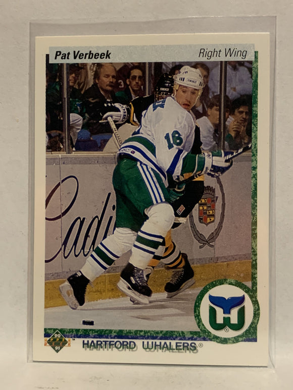 #172 Pat Verbekk Hartford Whalers 1990-91 Upper Deck Hockey Card NHL