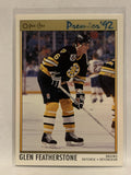 #66 Glen Featherstone Boston Bruins 1991-92 O-Pee-Chee Premier Hockey Card NHL