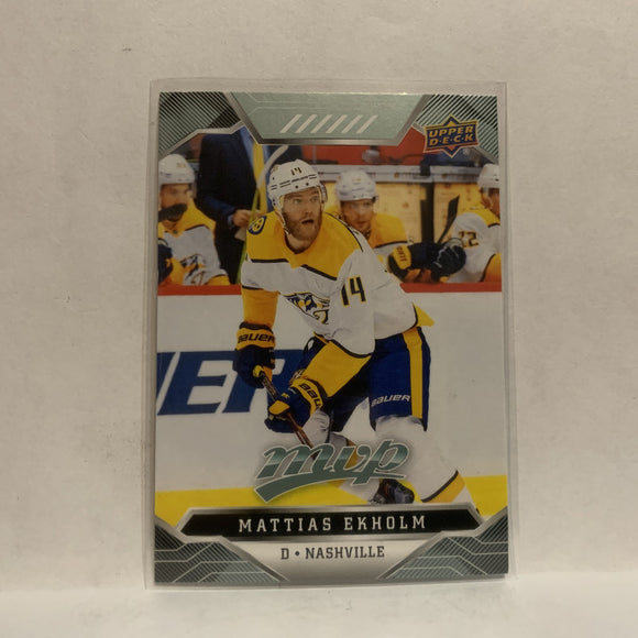 #84 Mattias Ekholm Nashville Predators 2019-20 Upper Deck MVP Hockey Card KZ1