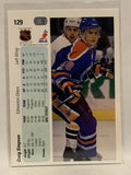 #129 Craig Simpson Edmonton Oilers 1990-91 Upper Deck Hockey Card NHL