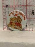 100% Huggable Teddy Bears Button Pinback