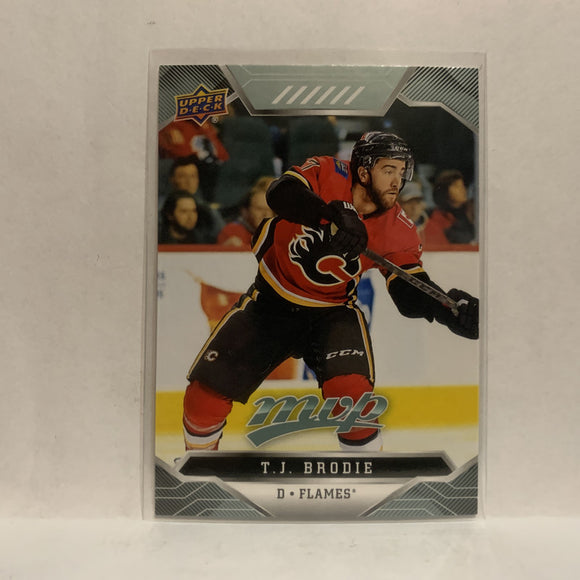 #173 T.J. Brodie Calgary Flames 2019-20 Upper Deck MVP Hockey Card KZ2