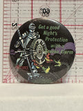 Alberta Labour Smoke Alarm Button Pinback
