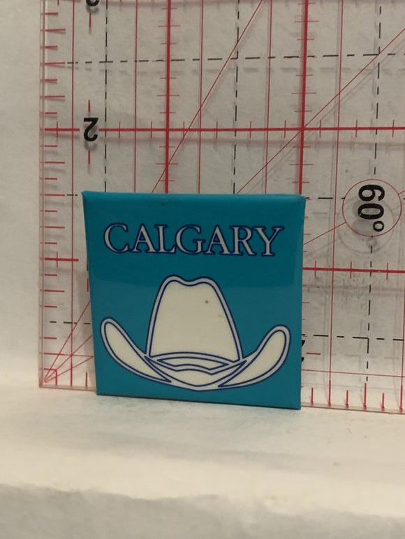 Calgary White Hat Alberta Button Pinback