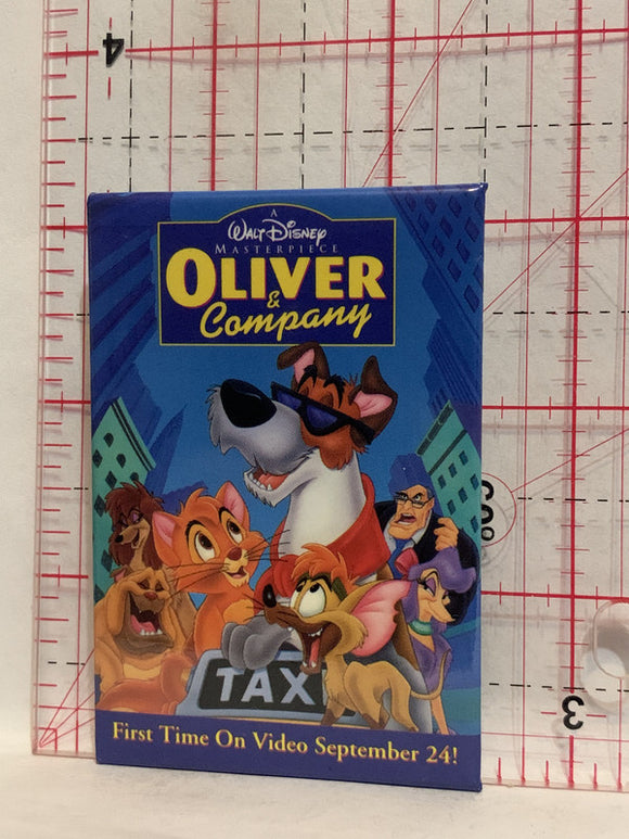 Oliver & Company Walt Disney DVD Movie Poster Button Pinback