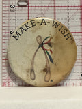 Make a Wish Wish Bone Ribbon Button Pinback
