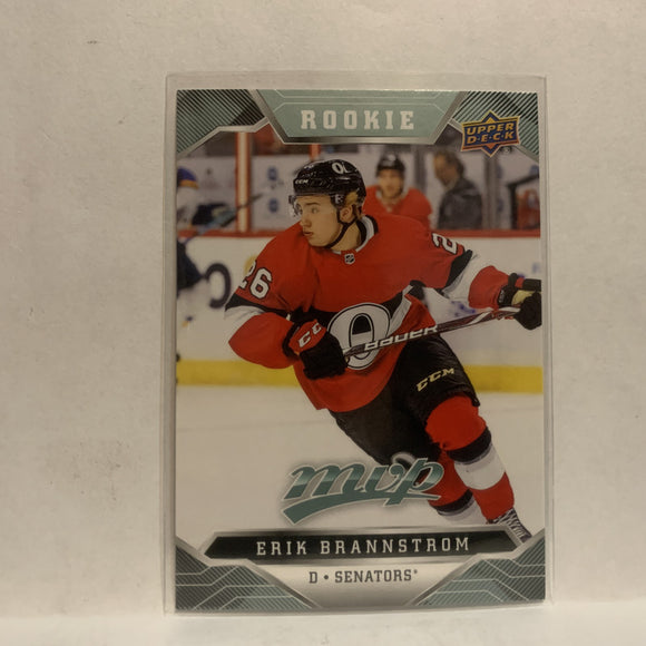 #227 Erik Brannstrom Rookie Ottawa Senators  2019-20 Upper Deck MVP Hockey Card KZ2