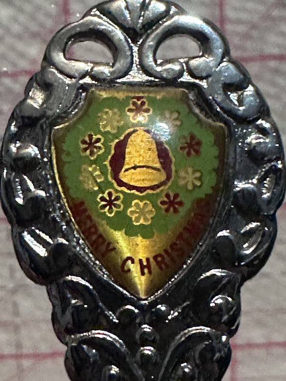 Merry Christmas Wreath Bells  Souvenir Spoon