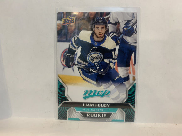 #248 Liam Foudy Rookie Columbus Blue Jackets 2020-21 Upper Deck MVP Hockey Card MM
