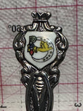 Yellow Bird Crest Emblem Fork  Souvenir Spoon