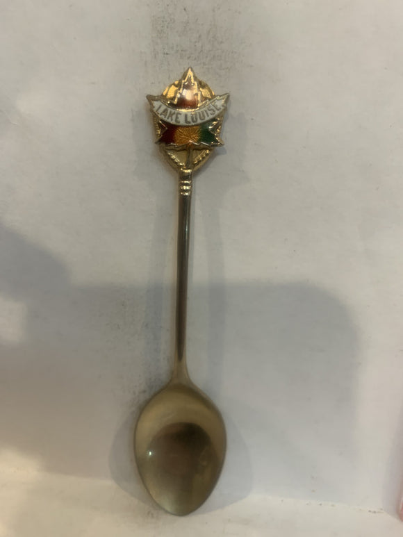 Lake Louise Alberta Canada Maple Leaf Souvenir Spoon