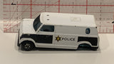 White Police Van Unbranded Toy Diecast Car