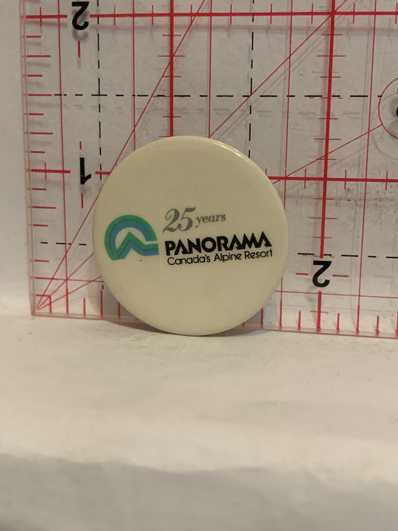 25 Years Panorama Canada's Alpine Resort Button Pinback