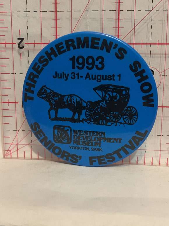 Threshermen's Show 1993 Seiors' Festival Yorkton SK Button Pinback
