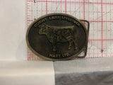 Burnt Lake Livestock Mart Ltd Logo Belt Buckle AA
