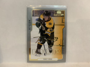 #47 Torey Krug Gold Script MVP Boston Bruins 2020-21 Upper Deck MVP Hockey Card MN