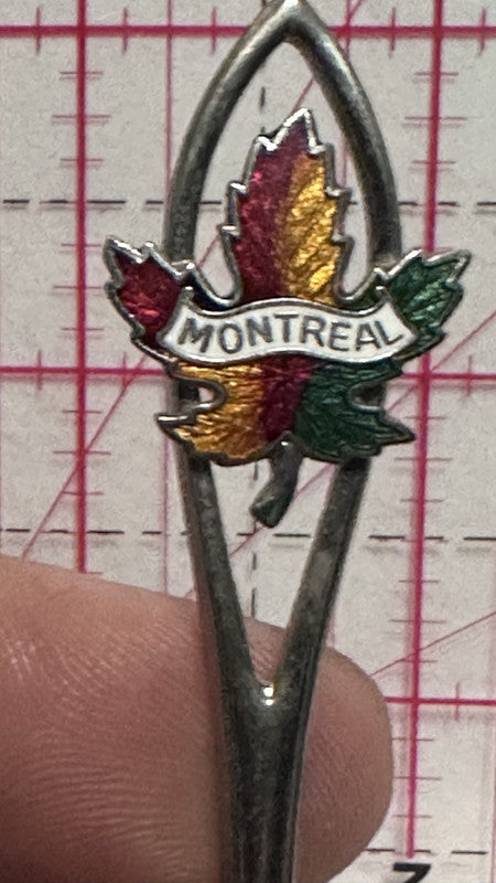 Montreal Quebec Maple Leaf BMCo Quebec Souvenir Spoon