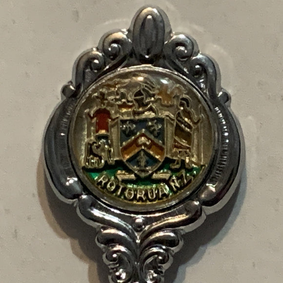 Rotorua New Zealand Coat of Arms Collectable Souvenir Spoon AQ