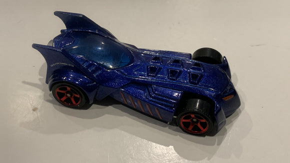 Blue Batmobile W4886 MB844 DC Comics Matchbox Toy Diecast Car