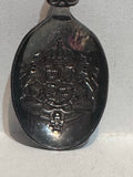 Sweden May Pole Coat of Arms Silverplated Europe Souvenir Spoon