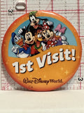 1st Visit Walt Disney World resort Button Pinback